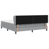 vidaXL Lit &agrave; ressorts avec matelas Gris clair 180 x 200 cm tissu