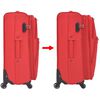 vidaXL Jeu de valises souples 3 pcs Rouge