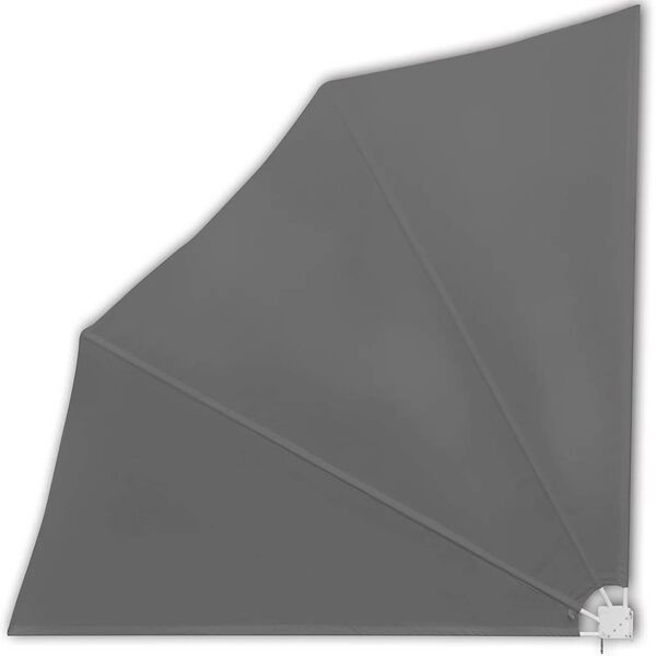 vidaXL Auvent lat&eacute;ral pliable de balcon Gris 140x140 cm
