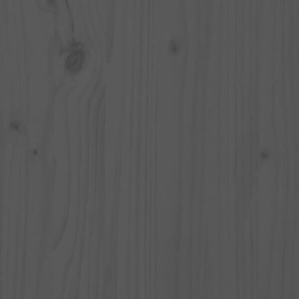 vidaXL T&ecirc;te de lit Gris 203,5x3x81 cm Bois massif de pin