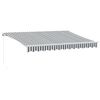 vidaXL Auvent manuel r&eacute;tractable avec LED anthracite blanc 350x250 cm