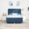 vidaXL Lit &agrave; ressorts avec matelas gris fonc&eacute; 90x190 cm Bleu tissu