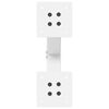 vidaXL Pieds de table basse en forme de X, 2 pi&egrave;ces, blanc, 37 x (30-31) cm, acier