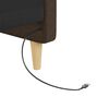 vidaXL Lit avec matelas et &eacute;clairage USB Marron fonc&eacute; Tissu 90x200 cm