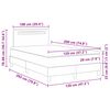 vidaXL Lit &agrave; ressorts avec matelas Blanc 120 x 200 cm Simili cuir
