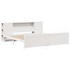 vidaXL Lit biblioth&egrave;que sans matelas blanc 200x200 cm bois pin massif