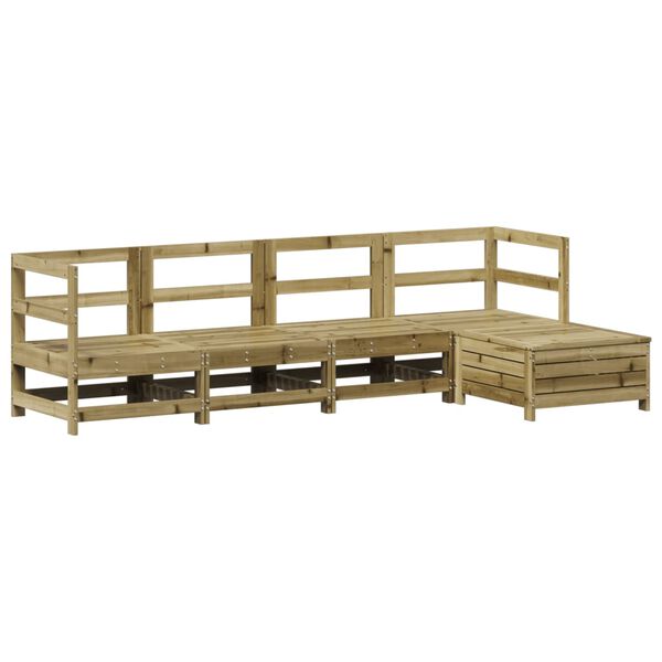 vidaXL Salon de jardin 5 pcs bois de pin impr&eacute;gn&eacute;