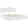 vidaXL Lit de Rangement Blanc 180 x 200 cm Bois d'ing&eacute;nierie