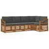 vidaXL Ensemble de canap&eacute;s d'ext&eacute;rieur 5 pc Naturel et Anthracite