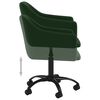 vidaXL Chaises pivotantes &agrave; manger lot de 6 Vert fonc&eacute; Velours