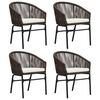 vidaXL Ensemble &agrave; manger de jardin 5 pcs Marron