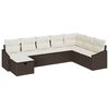 vidaXL Ensemble de canapé de jardin 8 pcs Marron 55 x 62 x 69 cm