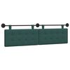vidaXL T&ecirc;te de lit suspendue Vert fonc&eacute; 190 x 55 x 5 cm tissu