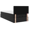 VidaXL Lit ottoman avec matelas noir 100x200 cm similicuir