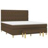 vidaXL Sommier &agrave; lattes de lit avec matelas Marron fonc&eacute; 180x200 cm