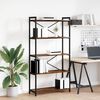 vidaXL &Eacute;tag&egrave;re Ch&ecirc;ne fum&eacute; 80 x 30 x 155 cm Bois d'ing&eacute;nierie