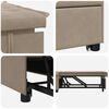 vidaXL Canap&eacute;-lit escamotable Taupe 194 x 67 x 82 cm Microfibre