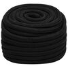 vidaXL Corde utilitaire polyvalente 25 mm 50 m Noir Polyester