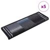 vidaXL Tapis d'escalier autoadh&eacute;sifs 5 pcs 65x21x4 cm Noir et gris