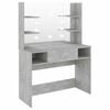 vidaXL Table de maquillage &eacute;clairage LED 100x40x135 cm MDF Gris b&eacute;ton