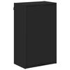 vidaXL Cabinet de salle de bain Montage mural Noir 39 x 23,5 x 65 cm