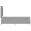 vidaXL Lit &agrave; ressorts avec matelas Gris clair 80 x 200 cm tissu