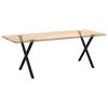vidaXL Pieds de table à manger en forme de X, 2 pièces, noir, 70 x (72-73) cm, acier