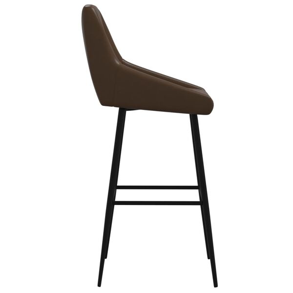 vidaXL Tabourets de bar lot de 2 marron fonc&eacute; similicuir