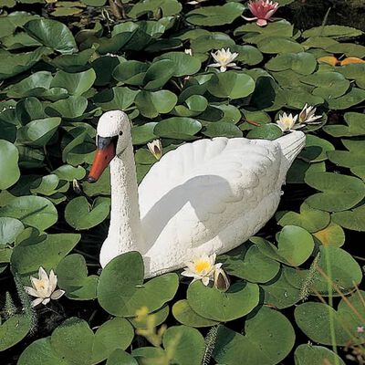 Ubbink Décoration d'étang de jardin en forme de cygne blanc Plastique
