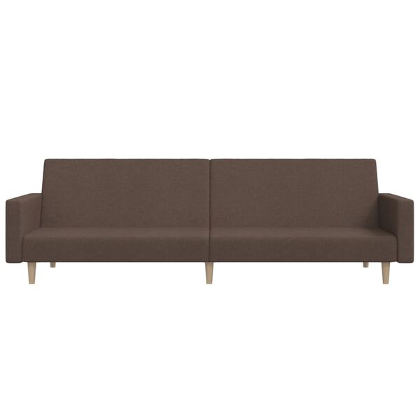 vidaXL Canap&eacute;-lit &agrave; 2 places Taupe Tissu