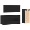 vidaXL Ensemble de meubles salle de bain 3 pcs noir bois d'ing&eacute;nierie