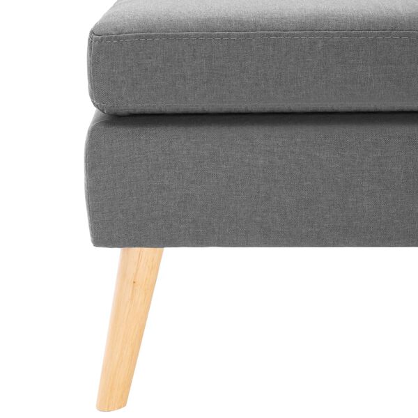 vidaXL Repose-pied Gris clair Tissu