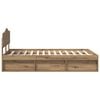 vidaXL Cadre de lit Ch&ecirc;ne artisan 135 x 190 cm Bois de pin massif