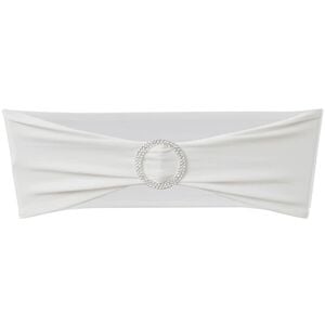 vidaXL 25 bandes de chaise d&eacute;coratives extensibles cr&egrave;me
