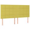 vidaXL Sommier &agrave; lattes de lit et matelas et LED Vert 160x200 cm Tissu