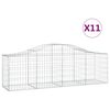 vidaXL Paniers &agrave; gabions arqu&eacute;s 11 pcs 200x50x60/80 cm Fer galvanis&eacute;