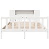 vidaXL Lit biblioth&egrave;que sans matelas blanc 150x200 cm bois pin massif