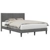 vidaXL Cadre de lit avec t&ecirc;te de lit Gris fonc&eacute; 153 x 203 cm Velours