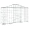 vidaXL Paniers &agrave; gabions arqu&eacute;s 25 pcs 200x30x100/120 cm Fer galvanis&eacute;
