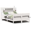 vidaXL Lit biblioth&egrave;que sans matelas blanc 135x190 cm bois pin massif