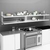 vidaXL &Eacute;tag&egrave;res murales flottantes &agrave; 2 niveaux 2 pcs Inox 300x30 cm