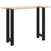 vidaXL Pieds de table de bar Noir 2 pi&egrave;ces 50 x (100-101) cm Acier