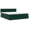 VidaXL Cadre de lit ottoman avec matelas vert fonc&eacute; 180x200cm velours