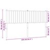 vidaXL T&ecirc;te de lit de remplacement m&eacute;tal blanc 150 cm