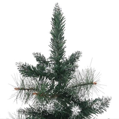 vidaXL Sapin de Noël artificiel avec support Vert et blanc 60 cm PVC