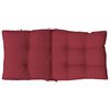 vidaXL Coussins de chaise &agrave; dossier bas lot de 6 rouge bordeaux