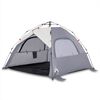 vidaXL Tente de plage 3 personnes gris lib&eacute;ration rapide imperm&eacute;able