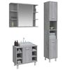vidaXL Ensemble d'armoires de salle de bain 3 pcs sonoma gris