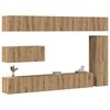 vidaXL Ensemble de meuble TV mural 7 pcs ch&ecirc;ne artisanal