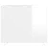vidaXL Table basse Blanc brillant 80x50x40 cm Bois d'ing&eacute;nierie